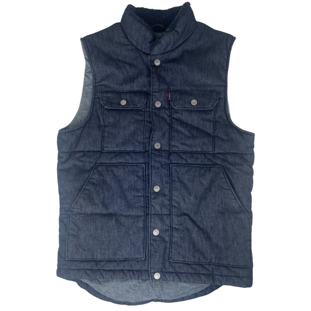 Levi's Thermore Snap Vest With Sherpa Collar - Sz Small